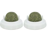 TRIXIE Pelota Catnip con Soporte. ø 5 cm, para Gatos (Paquete de 2)