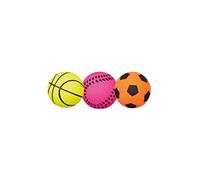 TRIXIE - Pelota de Gomaespuma para Perros Pequeños y Cachorros, ø 4,5 cm, Juguete Blandito y Ligero para Interiores, Colores Surtidos, Suave con la Dentadura