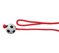 TRIXIE Pelota Fútbol con Cuerda para Perros | Motiva el movimiento y el juego: ideal para tirar, atrapar y llevar, para uso en interiores y exteriores