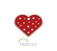 Trixie Placa PetScribe Passion, Coraz. Gra, Rojo/Plata