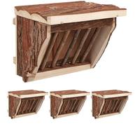 TRIXIE Porta Heno Colgante Natural Living para Pequeños Mamíferos (Paquete de 4)
