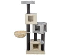 TRIXIE Árbol rascador Enzo 156 cm en Color Crema/Gris/Negro - Árbol para Gatos de Varios Niveles con Muchas Posibilidades de rascarse y Jugar, así como Lugares de retiro, Acogedor y Estable - 44482
