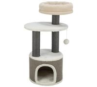 TRIXIE Árbol rascador Marco 85 cm en Blanco/Beige/Gris - Árbol para Gatos de Varios Pisos con Muchas Posibilidades de rascarse y Jugar, así como Lugares de retiro, Acogedor y Estable - 44469