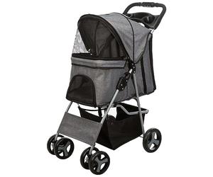 TRIXIE Poussette pliable pour animaux de compagnie Gris
