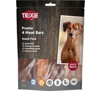 TRIXIE PREMIO 4 Meat Bars, Pollo-Pato-Cordero-Salmón, 4 × 100 g, Perro | Pollo. Pato. Cordero. Salmón. 4 × 100 g. Perro. Alta calidad y durabilidad.