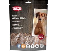 TRIXIE PREMIO 4 Meat Minis, Pollo-Pato-Ternera-Cordero, 4 × 100 g, Perro