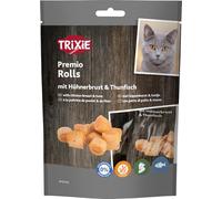 TRIXIE Premio Chicken & Tuna Rolls - Snacks de Pollo y Atún para Perros, 50 g, Mini Rollos Veteados Ricos en Proteína, Sin Gluten y Sin Azúcares Añadidos, Ideal para Razas Pequeñas