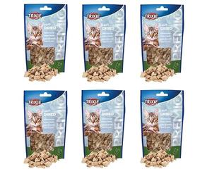 Trixie Premio Freeze Dried Corazones de Pollo | Paquete de 6 | 6 x 25 g | Snack Monoproteico para Gatos | 100% Corazones de Pollo | Liofilizados, intensamente sabrosos y Ricos en proteínas