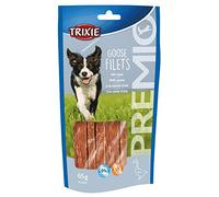 TRIXIE Premio Goose Filets - Snacks de Ganso para Perros, 65 g, 70% Carne de Ganso Premium, Sin Gluten y Sin Azúcares Añadidos, Snack Monoproteico Gourmet en Bolsa con Autocierre