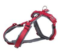 TRIXIE Premium Arnés Trekking, S-M, Rojo/Grafito, 44-53 cm/20 mm