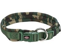 TRIXIE Premium Collar con Acolchado de Neopreno, Extra Ancho, XS-S, Camuflaje/Verde Selva, 27-35 cm/10 mm