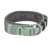 TRIXIE Premium Collar, Extra Ancho, L-XL, Salvia/Grafito
