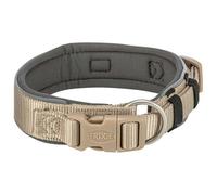 TRIXIE Premium Collar, Extra Ancho, M-L, Arena/Grafito, para Perros
