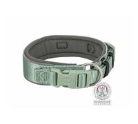 TRIXIE Premium Collar, Extra Ancho, M-L, Salvia/Grafito