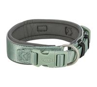 TRIXIE Premium Collar, Extra Ancho, M-L, Salvia/Grafito, para Perros