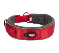 Collar Premium, extra ancho 33-42 cm/35 mm rojo/grafito