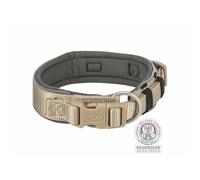 TRIXIE Premium Collar, Extra Ancho, S-M, Arena/Grafito