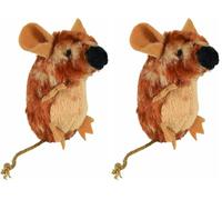 Trixie Ratón con Sonido, Peluche, Catnip, 8 cm, Gato (Paquete de 2)