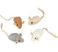 TRIXIE Ratón de peluche para gatos con hierba gatera, juguete interactivo suave y lanzable para gatos de interior, fomenta el juego, la curiosidad y los instintos naturales de caza, 18 cm