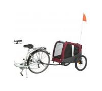 Trixie remolque bicicleta m 63×68×75-137cm gris y rojo