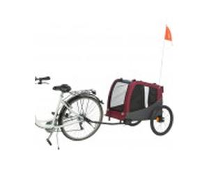 Trixie remolque bicicleta m 63×68×75-137cm gris y rojo