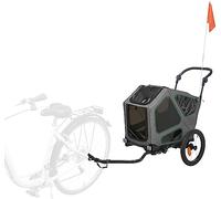 TRIXIE Remolque Bicicleta S:64×92×80/130cm Gris/Salvia