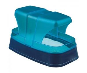 Trixie sandbox jaula de plástico azul oscuro y turquesa para hámsters y ratones