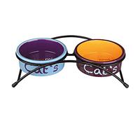 Trixie Set Comed.Cerám Impr, 2x0.3l, ø12cm,gr/antrac/Rosa