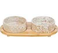 TRIXIE Set de Cuencos. cerámica/bambú