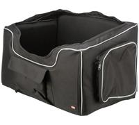 TRIXIE Silla de Coche para Perros - Plegable - Teddy Plush - hasta 10 kg | Asiento acolchado con agarre seguro en el coche, plegable con bolsillos exteriores, cómodo para el perro