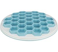 Trixie Slow Feeding Bandeja para Alimento Colmena, Gris/Azul, ø 30 cm