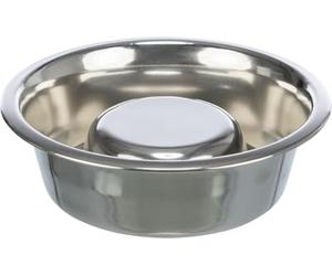 TRIXIE SlowFeeding Comedero Acero Inoxidable 1, 1 l, ø 21 cm