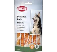 Trixie Snack para Perros Masticable - Snack Piel Natural Snack Pollo Saludable Higiene Dental Salud Dental 6 Palitos Denta Fun con Pollo, 12cm, 70 g