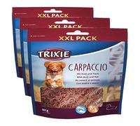 TRIXIE Snack Premio Carpaccio, Pato y Pescado, 80 g, Perro (Paquete de 3)