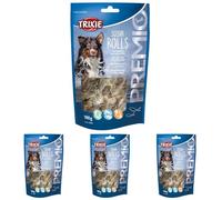 TRIXIE Snack Premio Sushi Rolls, 100 g, 90% Pescado Blanco, Perro (Paquete de 4)