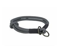 TRIXIE Soft Rope Collar de Educación, XS, Negro/Gris