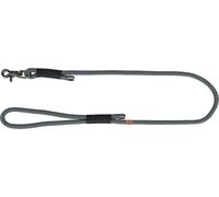 TRIXIE Soft Rope Correa, M-L: 1.00 m/ø 10 mm, Negro/Gris