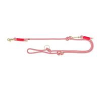 TRIXIE Soft Rope Ramal, L-XL, 2,00 m/ø 13 mm, Rojo/Crema | Tejido suave - para perros grandes, 3 posiciones de longitud ajustable para un uso flexible, acabado resistente