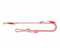 TRIXIE Soft Rope Ramal, S-XL 2, 00 m, ø 10 mm, Rojo, Crema | Tejido suave - para perros medianos y grandes, 3 posiciones de longitud ajustable para un uso flexible