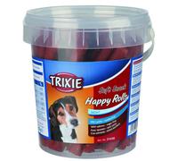 Trixie Soft Snack Happy Rolls | 500 g | Snack Suave para Perros | Pequeñas golosinas Suaves con salmón | Puede Ayudar a la digestión | Adecuado para recompensas y Entrenamiento