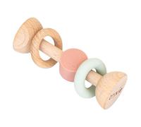 Trixie Sonajero de madera y silicona - Mrs. Cat | Juguete sensorial y mordedor para bebés | Juguete seguro y duradero para recién nacidos | Juguete de desarrollo para bebés
