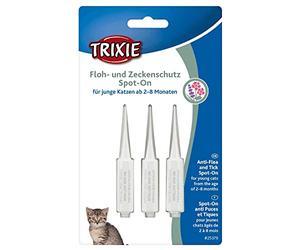 TRIXIE Spot On, Repelente PulgasGarrap, Gatos peq, 3x0, 6 ml