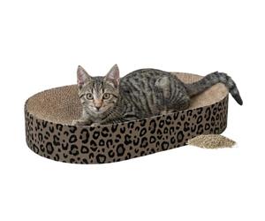 Trixie Tabla rascadora Leo de cartón, 63 × 10 × 35 cm, Juguete rascador con Hierba gatera - 48035