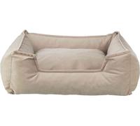 TRIXIE Talia 37877 - Cama para Perros de 100 x 80 cm en Arena, cojín Acogedor para Perros con Tacto de Terciopelo Fino, Cesta para Perros Grandes, Antideslizante y Lavable