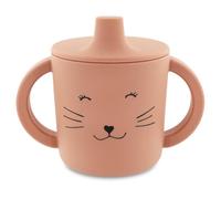 Trixie - Taza para beber Mrs Cat - 4 m + - 100% silicona de grado alimenticio - Rosa
