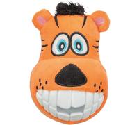 TRIXIE Tiger - Juguete para perros de peluche y TPR, suave peluche con goma termoplástica duradera, juguete interactivo integrado para perros
