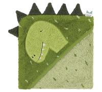 Trixie - Toalla con Capucha, 100% algodón orgánico, 75 x 75 cm, Color Verde