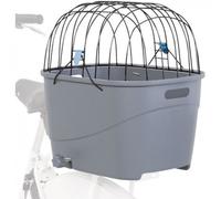Cesta para bicicleta para portaequipajes 36 × 47 × 46 cm gris