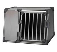 TRIXIE Transportín para Perros | Caja de viaje irrompible con lados biselados, base antideslizante y cierre seguro para coche y viaje