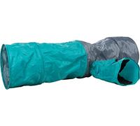 Trixie Túnel de juego para gatos – poliéster ø 30 × 115 cm gris oscuro/petróleo